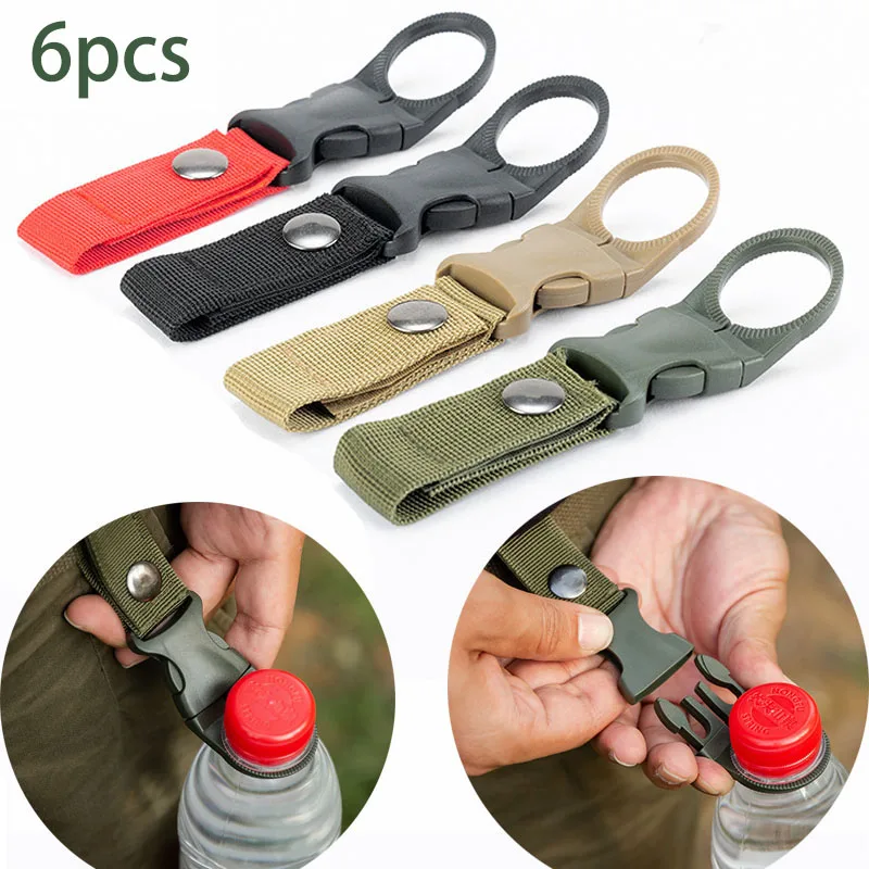 Edc Carry Kit - 6pcs Camping Webbing Buckle Hook Water