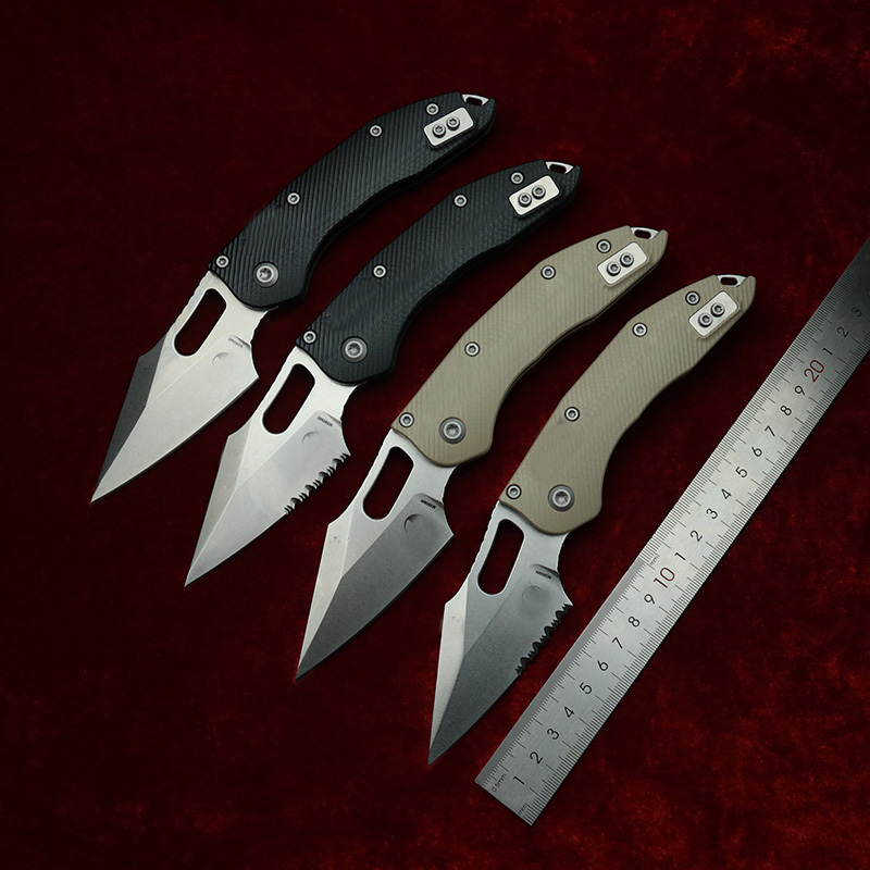 Edc Carry Pocket Knife - LEMIFSHE Manual Stitch Textured G10 Handle