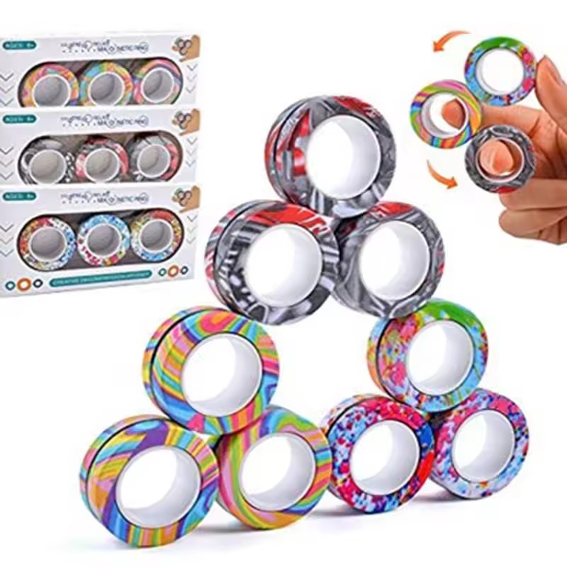 3PCS Fingertip Magnetic Rings  - Fidget Spinner Bearing recension och pris