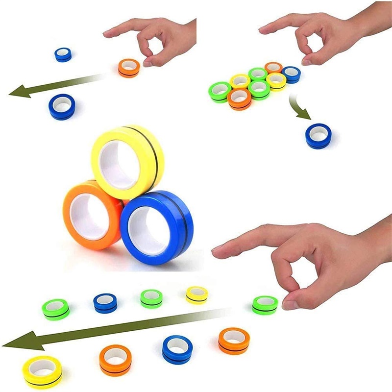 3PCS Fingertip Magnetic Rings  - Fidget Spinner Bearing recension och pris