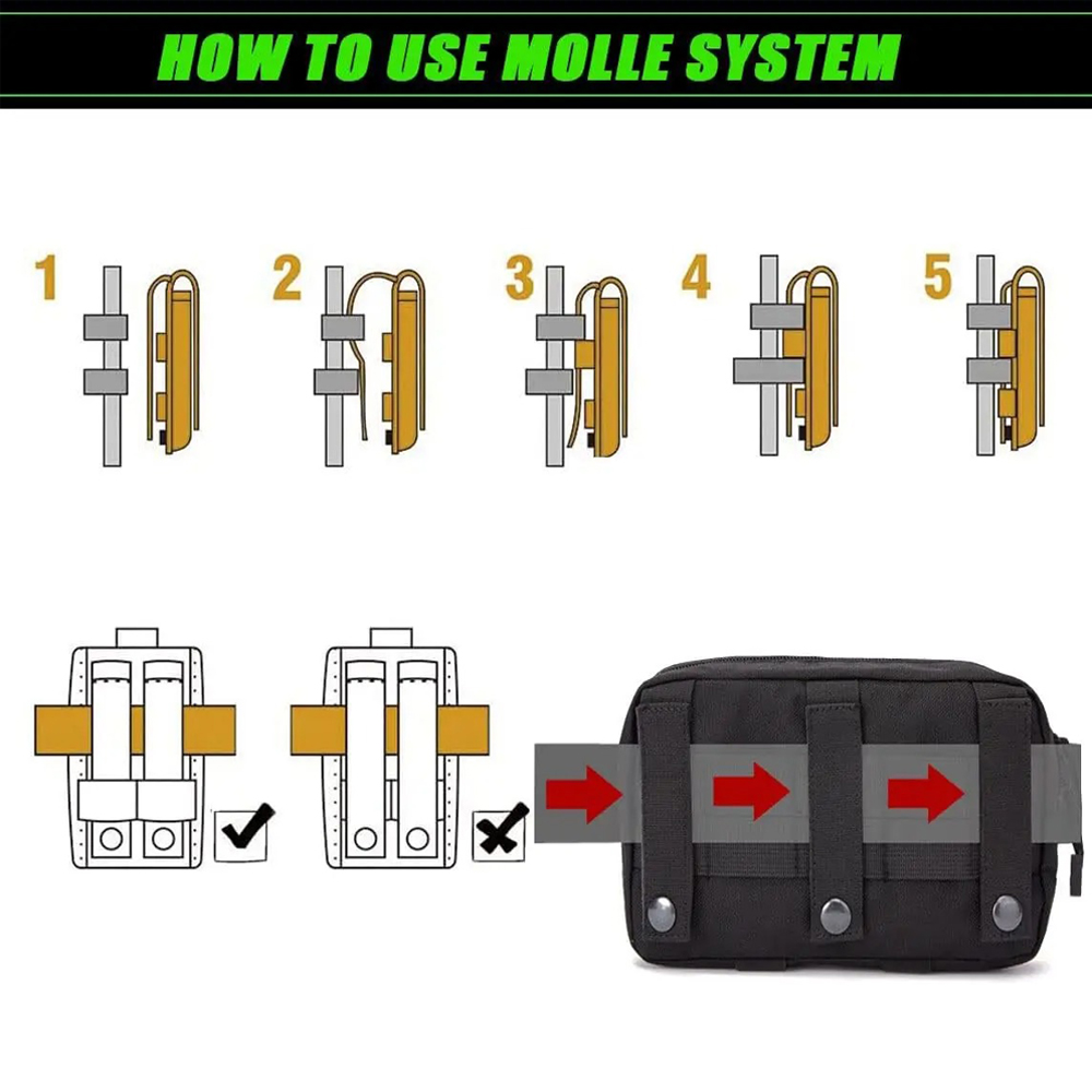 1000D Nylon Laser Cut Molle Ad - Edc Carry Kit recension och pris