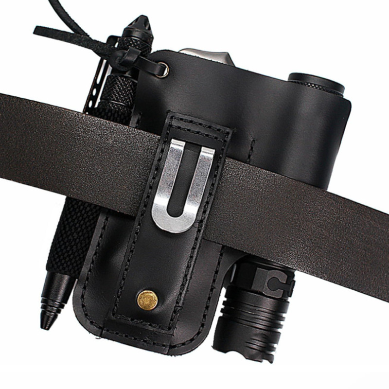 EDC Leather Flashlight Tool Ho - Edc Carry Pouch recension och pris