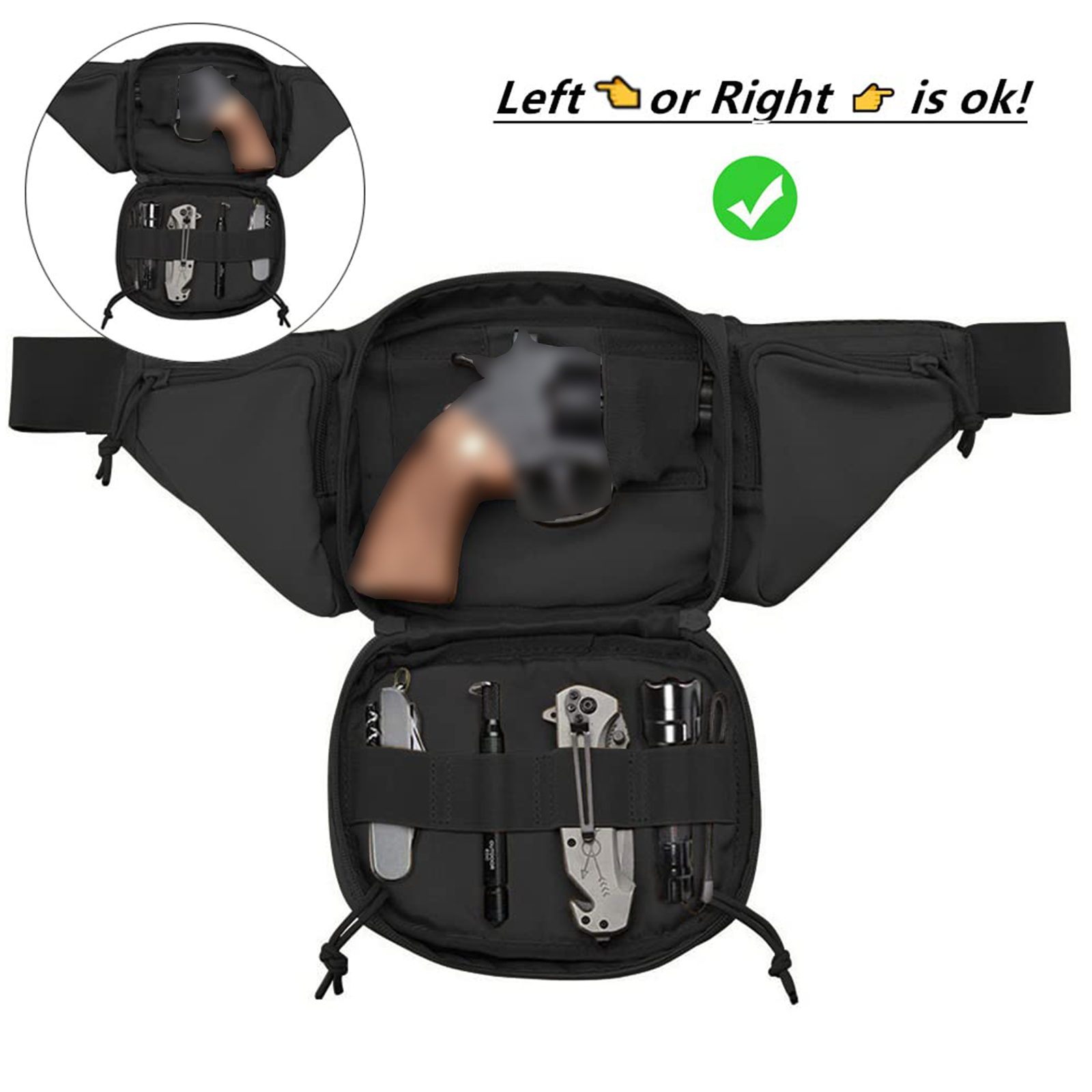Tactical Fanny Pack Gun Holste - Edc Carry Fanny Pack recension och pris