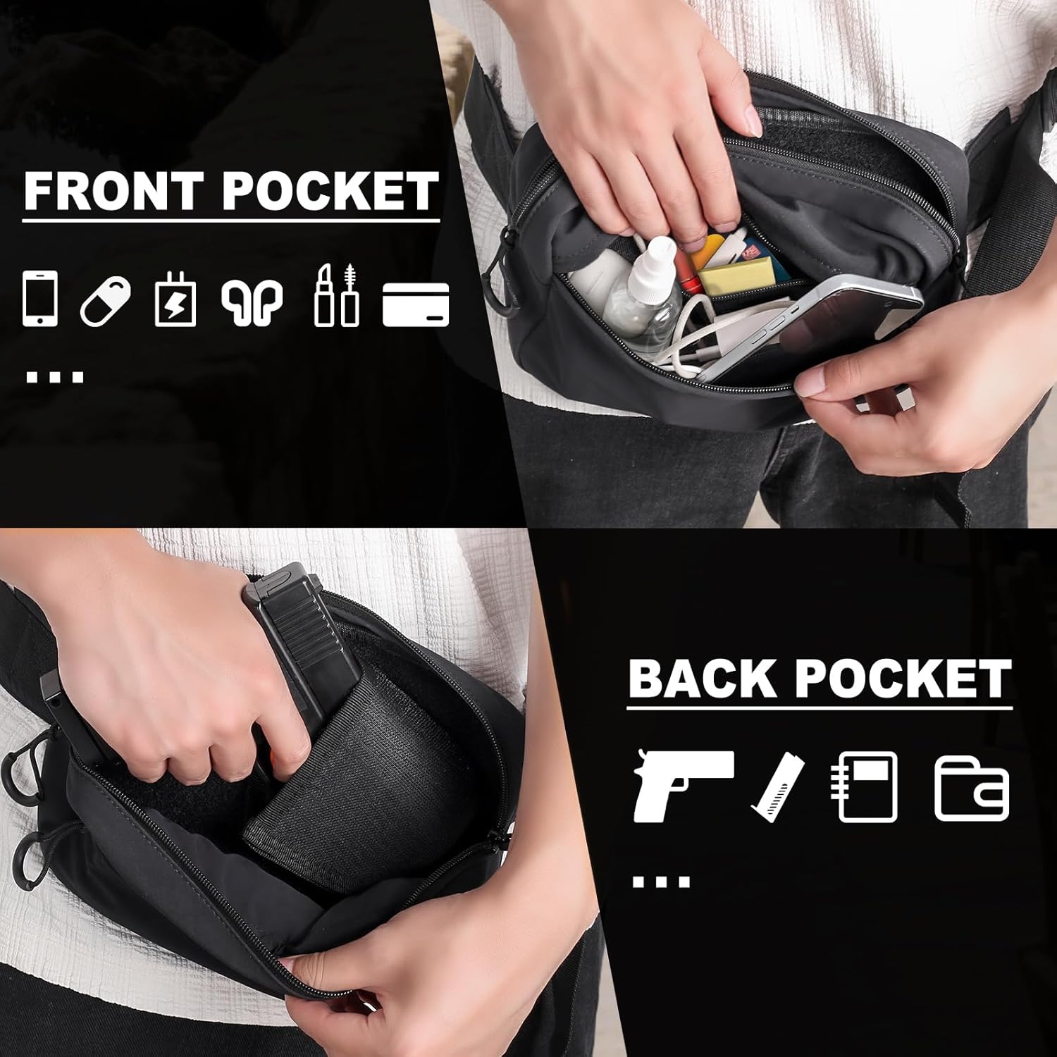 Tactical Fanny Pack with Holst - Edc Carry Fanny Pack recension och pris